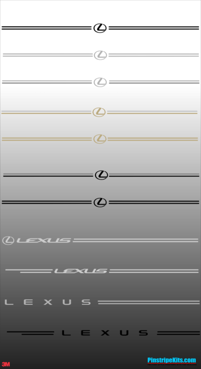 Lexus vinyl pinstripe emblem stripe logo decal graphic