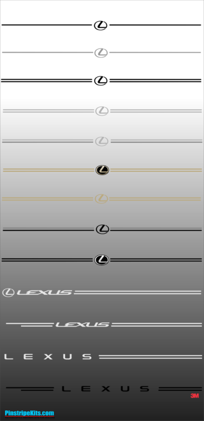 Lexus vinyl pinstripe emblem stripe logo decal graphic