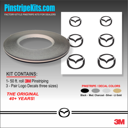 Mazda CX-9, Mazda CX-5, Mazda CX-3, Mazda6 Mazda3 Mazda2 Mazda5 vinyl pinstripe emblem stripe logo decal graphic