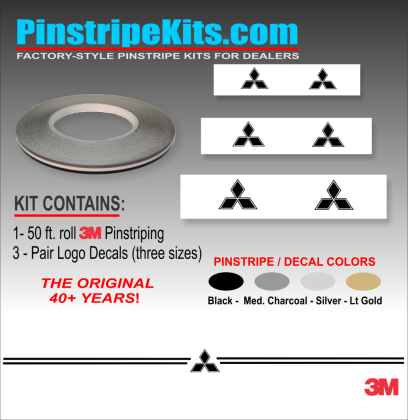 Mitsubishi Lancer Outlander sport vinyl pinstripe emblem stripe logo decal graphic