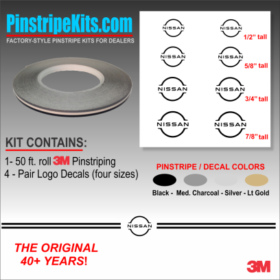 Nissan Altima Maxima Versa Xterra Pathfinder Titan versa Frontier Rogue Pathfinder Murano vinyl pinstripe emblem stripe logo decal graphic