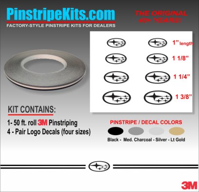 Subaru Legacy, WRX, Impreza, Ascent, Outback Forester, Crosstrek ,auto,car,vehicle,vinyl, pinstripe,pinstripes,stripes,small,logo,logos,small,decal,decals,emblem,emblems,graphic,graphics