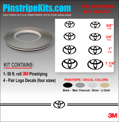 Toyota,auto,car,vehicle,vinyl,sticker,stickers,pinstripe,pinstripes,stripes,small,logo,logos,small,decal,decals,emblem,emblems,graphic,graphicsToyota Camry Corolla Rav4 Tundra Tacoma 4Runnner Highland