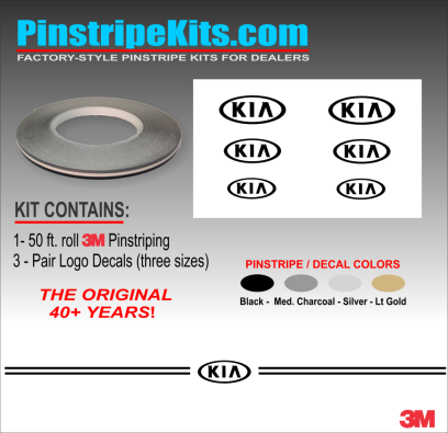 Kia Sportage Sorento Rio Optima Soul Sedona  vinyl pinstripe emblem stripe logo decal graphic