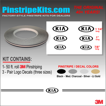 Kia Sportage Sorento Rio Optima Soul Sedona  vinyl pinstripe emblem stripe logo decal graphic