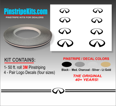 Infiniti vinyl pinstripe emblem stripe logo decal graphic sticker