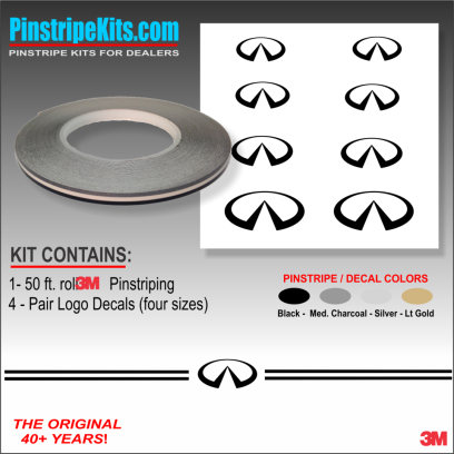 Infiniti vinyl pinstripe emblem stripe logo decal graphic sticker