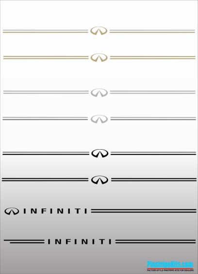Infiniti vinyl pinstripe emblem stripe logo decal graphic sticker
