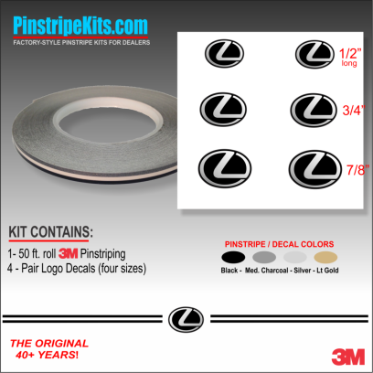 Lexus vinyl pinstripe emblem stripe logo decal graphic