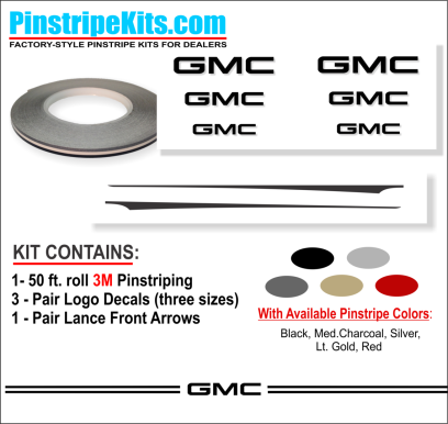 GMC Terrain Sierra acadia terrain yukon envoy vinyl pinstripe emblem stripe logo decal graphic