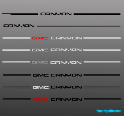 GMC Sierra Acadia terrain yukon envoy canyon denali vinyl pinstripe emblem stripe logo decal graphic