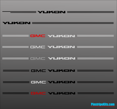 GMC Sierra Acadia terrain yukon envoy canyon denali vinyl pinstripe emblem stripe logo decal graphic