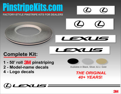 Lexus vinyl pinstripe emblem stripe logo decal graphic
