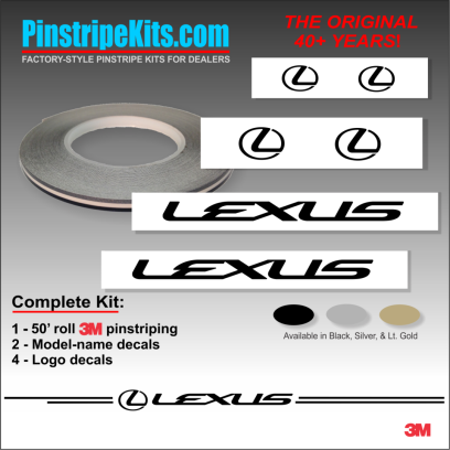 Lexus vinyl pinstripe emblem stripe logo decal graphic