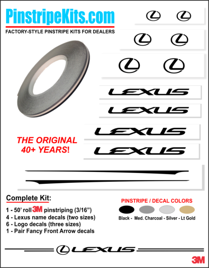 Lexus vinyl pinstripe emblem stripe logo decal graphic