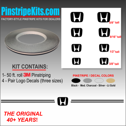 Honda Pilot Accord Civic CRV CR-V Odyssey Pilot Ridgeline Fit HRV HR-V Crosstour vinyl pinstripe emblem logo decal graphic stripe sticker kit