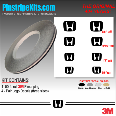 Honda Pilot Accord Civic CRV CR-V Odyssey Pilot Ridgeline Fit HRV HR-V Crosstour vinyl pinstripe emblem logo decal graphic stripe sticker kit