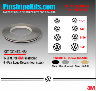 VW Volkswagon Jetta Passat Beetle vinyl pinstripe emblem stripe logo decal graphic