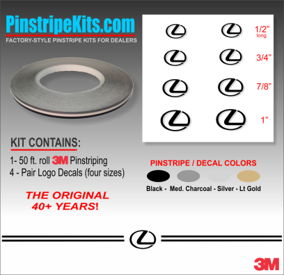 Lexus vinyl pinstripe emblem stripe logo decal graphic