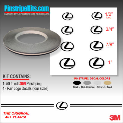 Lexus vinyl pinstripe emblem stripe logo decal graphic