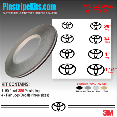 Toyota,auto,car,vehicle,vinyl,sticker,stickers,pinstripe,pinstripes,stripes,small,logo,logos,small,decal,decals,emblem,emblems,graphic,graphicsToyota Camry Corolla Rav4 Tundra Tacoma 4Runnner Highland