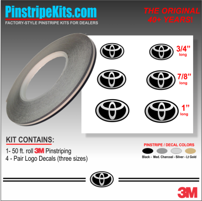 Toyota,auto,car,vehicle,vinyl,sticker,stickers,pinstripe,pinstripes,stripes,small,logo,logos,small,decal,decals,emblem,emblems,graphic,graphicsToyota Camry Corolla Rav4 Tundra Tacoma 4Runnner Highland