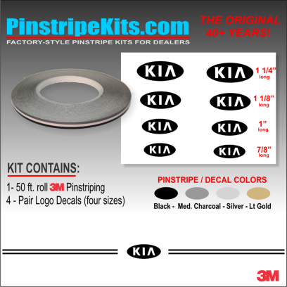 Kia Sportage Sorento Rio Optima Soul Sedona  vinyl pinstripe emblem stripe logo decal graphic