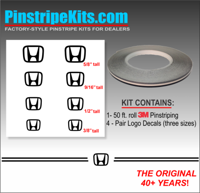 Honda Pilot Accord Civic CRV CR-V Odyssey Pilot Ridgeline Fit HRV HR-V Crosstour vinyl pinstripe emblem logo decal graphic stripe sticker kit