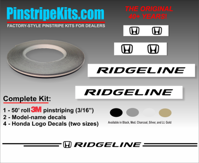 Honda Pilot Accord Civic CRV CR-V Odyssey Pilot Ridgeline Fit HRV HR-V Crosstour vinyl pinstripe emblem logo decal graphic stripe sticker kit