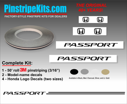 Honda Pilot Accord Civic CRV CR-V Odyssey Pilot Ridgeline Fit HRV HR-V Crosstour vinyl pinstripe emblem logo decal graphic stripe sticker kit