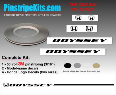 Honda Pilot Accord Civic CRV CR-V Odyssey Pilot Ridgeline Fit HRV HR-V Crosstour vinyl pinstripe emblem logo decal graphic stripe sticker kit