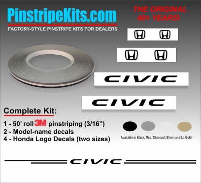 Honda Pilot Accord Civic CRV CR-V Odyssey Pilot Ridgeline Fit HRV HR-V Crosstour vinyl pinstripe emblem logo decal graphic stripe sticker kit