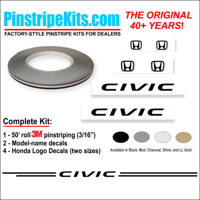 Honda Pilot Accord Civic CRV CR-V Odyssey Pilot Ridgeline Fit HRV HR-V Crosstour vinyl pinstripe emblem logo decal graphic stripe sticker kit