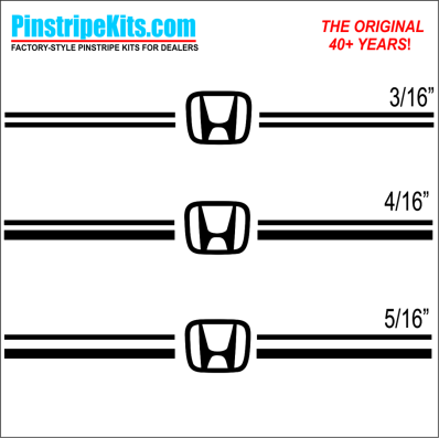 Honda Pilot Accord Civic CRV CR-V Odyssey Pilot Ridgeline Fit HRV HR-V Crosstour vinyl pinstripe emblem logo decal graphic stripe sticker kit