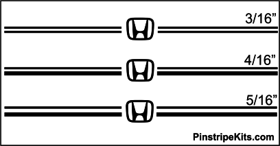Honda CR-V CRV Accord Civic Ridgeline Odyssey HR-V Passport Pilot vinyl  logo emblem decal pinstripe kit