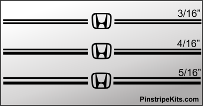 Honda Pilot Accord Civic CRV CR-V Odyssey Pilot Ridgeline Fit HRV HR-V Crosstour vinyl pinstripe emblem logo decal graphic stripe sticker kit