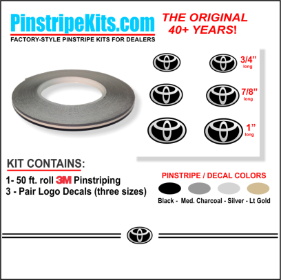 Toyota Camry Corolla Rav4 Tundra Tacoma 4Runnner Highlander vinyl pinstripe emblem stripe logo decal graphic
