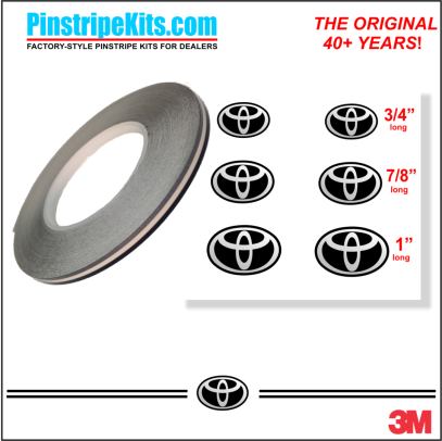 Toyota Camry Corolla Rav4 Tundra Tacoma 4Runnner Highlander vinyl pinstripe emblem stripe logo decal graphic