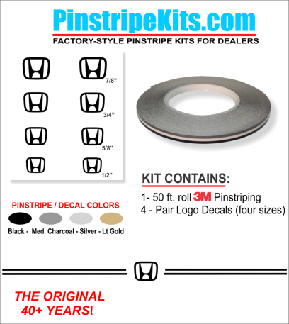 Honda Pilot Accord Civic CRV CR-V Odyssey Pilot Ridgeline Fit HRV HR-V Crosstour vinyl pinstripe emblem logo decal graphic stripe sticker kit