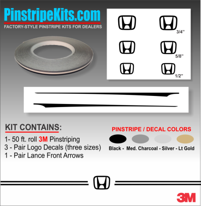 Honda Pilot Accord Civic CRV CR-V Odyssey Pilot Ridgeline Fit HRV HR-V Crosstour vinyl pinstripe emblem logo decal graphic stripe sticker kit