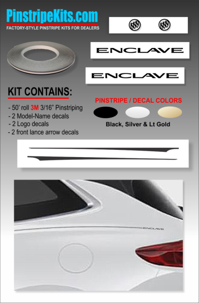 Buick Regal LaCrosse Envision Encore Enclave vinyl pinstripe emblem stripe logo decal graphic emblem logo vinyl decal pinstripe graphic sticker stripe