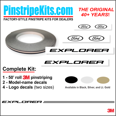 Ford focus explorer f150 expedition taurus escape fusion vinyl pinstripe emblem stripe logo decal graphic