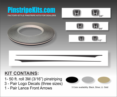 Honda Pilot Accord Civic CRV CR-V Odyssey Pilot Ridgeline Fit HRV HR-V Crosstour vinyl pinstripe emblem logo decal graphic stripe sticker kit