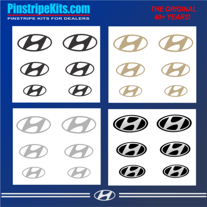 Hyun Elantra Sante Fe Accent Tucson Sonata vinyl pinstripe emblem stripe logo decal graphic