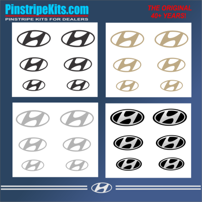 Hyun Elantra Sante Fe Accent Tucson Sonata vinyl pinstripe emblem stripe logo decal graphic