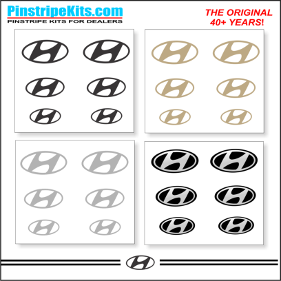 Hyun Elantra Sante Fe Accent Tucson Sonata vinyl pinstripe emblem stripe logo decal graphic