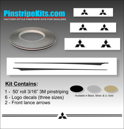 Mitsubishi Lancer Outlander sport vinyl pinstripe emblem stripe logo decal graphic