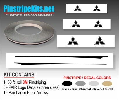 Mitsubishi Lancer Outlander sport vinyl pinstripe emblem stripe logo decal graphic