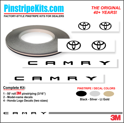Toyota Camry Corolla Rav4 Tundra Tacoma 4Runnner Highlander vinyl pinstripe emblem stripe logo decal graphic