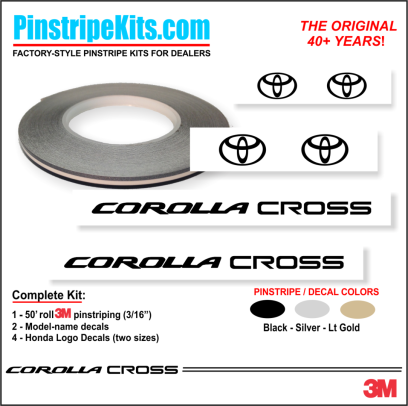 Toyota Camry Corolla Rav4 Tundra Tacoma 4Runnner Highlander vinyl pinstripe emblem stripe logo decal graphic